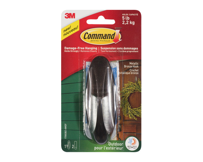 3M Cmd Lg Outdoor Designer Hook Bronze 1 Un - 99935
