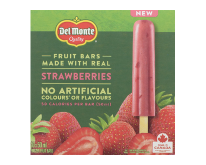 Del Monte Frozen Dessert Bars Strawberry 10 Pk - 14115