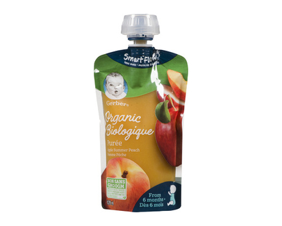 Gerber Orgnc Puree App Peach 128 Ml - 37351