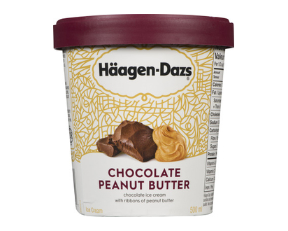 Haagen Dazs Choc Peanut Butter 500 Ml - 59962
