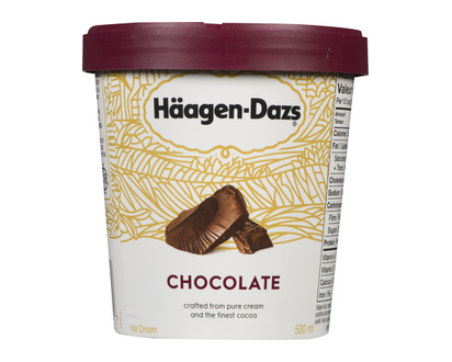 Haagen Dazs Ice Cream Chocolate 500 Ml - 68182