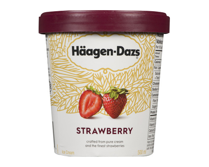 Haagen Dazs Ice Cream Strawberry 500 Ml - 68183