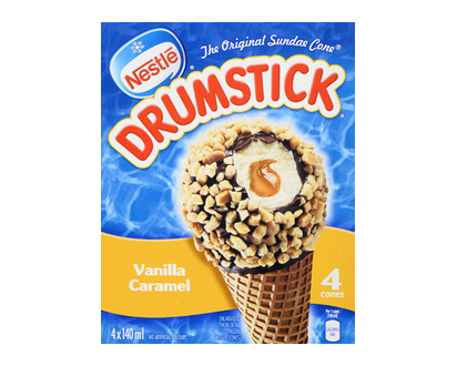 Nestle Drumstick Vanilla Caramel Multipack 4 Pk - 91729