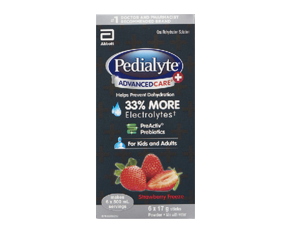 Pedialyte Adv Care Plus Powder Strwbry Frz 6 Pk - 00203