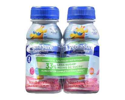 Pediasure Cmplt Strwbry Less Sgr Bot 235Ml 4 Pk - 00272