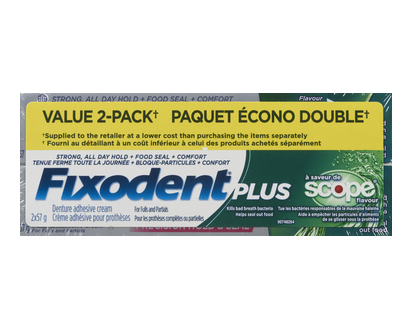 Fixodent Pls Scope Denture Adh Crm Twin Pk 114 Gr - 05738