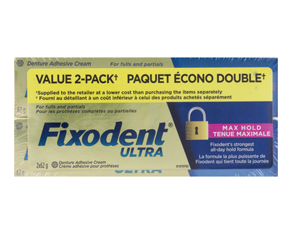 Fixodent Ultra Max Hold Denture Adhesav 2 Pk - 05976