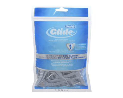 Oral B Glide Deep Clean Floss Picks Mint 75 Pk - 07993