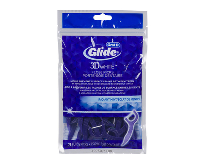 Oral B 3Dwht Glide Floss Pick Icy Rad Mint 75 Pk - 08012