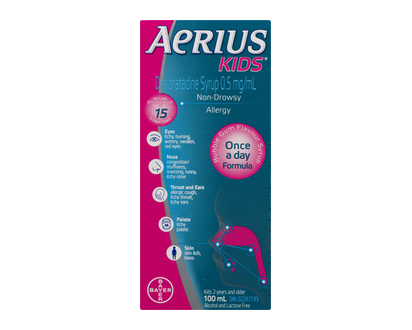Aerius Kids Syrup Bubble Gum 100 Ml - 31216
