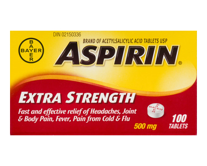 Aspirin Extra Strength 500Mg Tablets 100 Pk - 12315