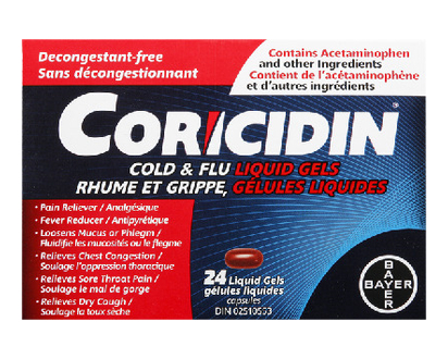 Coricidin Cold & Flu Liquid Gels 24 Pk - 37159