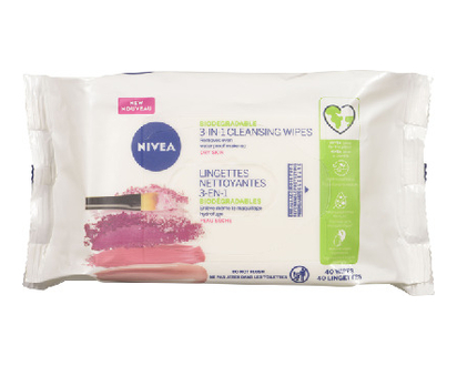 Nivea 3In1 Biode Dry Skin Clns Wipes 40 Pk - 01480