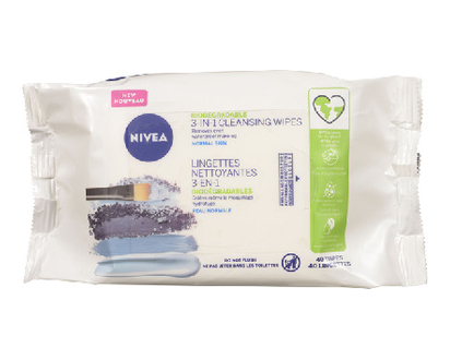 Nivea 3In1 Biode Normal Skin Clns Wipes 40 Pk - 01482