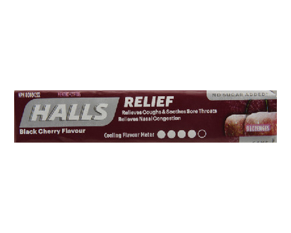 Halls Sugar Free Black Cherry 9 Pk - 22995