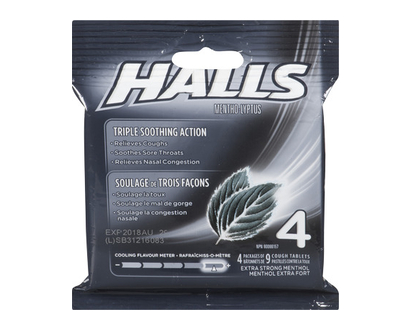 Halls Extra Srong Multipack 4 Pk - 62826