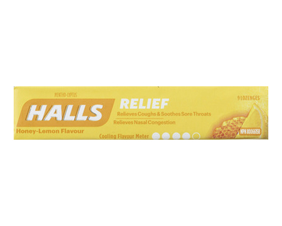 Halls Mentholyptus Honey Lemon 9 Pk - 62880