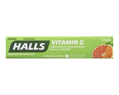 Halls Def Vitamin C Assorted Citrus 9 Pk - 85386