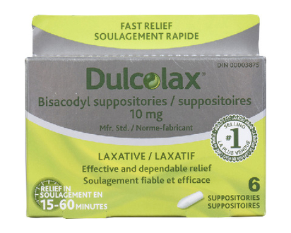 Dulcolax Supp 10Mg 6 Pk - 06294