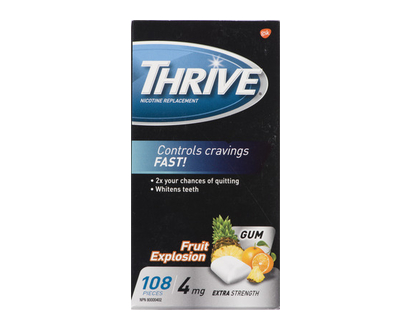 Thrive Gum Fruit Explosion 4Mg 108 Pk - 10703