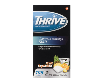 Thrive Gum Fruit Explosion 2Mg 108 Pk - 10705