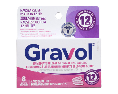 Gravol 100Mg Longacting Dual Relf 8 Pk - 32691