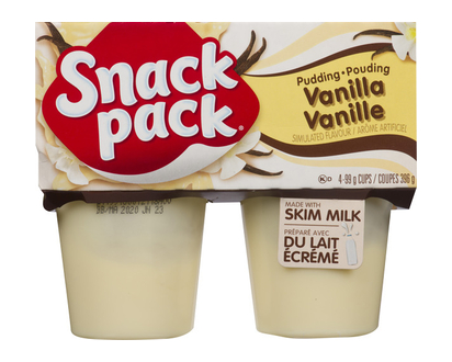 Hunt Snack Pack Pudding Vanilla 4X99gr 4 Pk - 41326