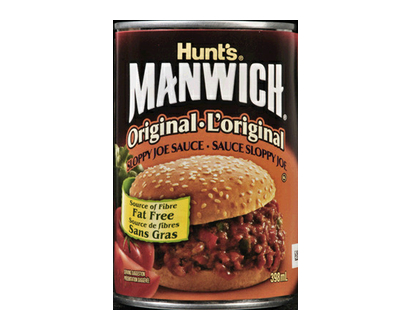 Hunts Manwich Sloppy Joe Sauce Original 398 Ml - 44130