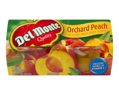 Del Monte Fruit Bowls Orchard Peach 112. 4 Pk - 02852