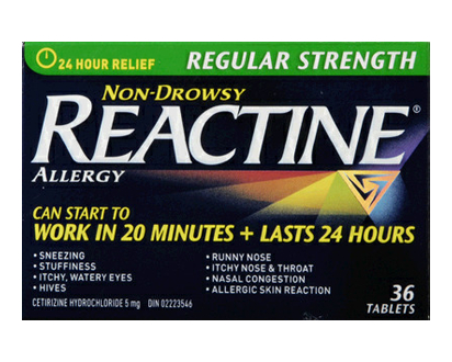 Reactine Regular Strength Tablets 36 Pk - 25090