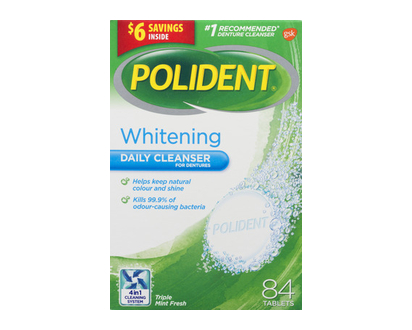 Polident Whitening Tablets 84 Pk - 04025