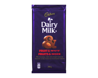 Cadbury Sharing Bar Fruit & Nut 200 Gr - 00381