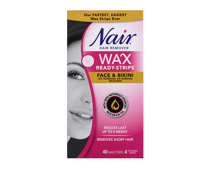 Nair Spa Clay Cold Wax Face Strips 40 Ct - 29978