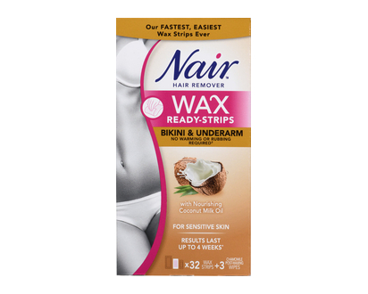 Nair Cold Wax Ready Strips Face & Bikini 32 Pk - 29994