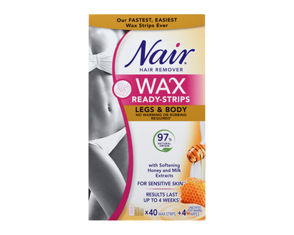 Nair Cold Wax Ready Body&Leg Milk&Honey 40 Pk - 30028