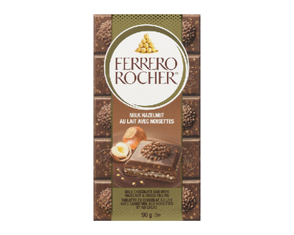 Ferrero Rocher Bar Milk Hazelnut 90 Gr - 00800