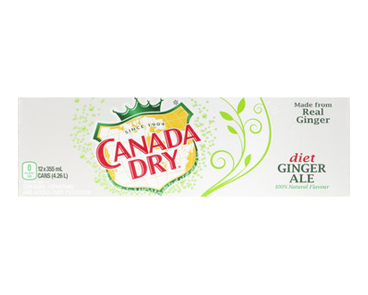 Canada Dry Diet Ginger Ale Fridgemate 355Ml 12 Pk - 00894