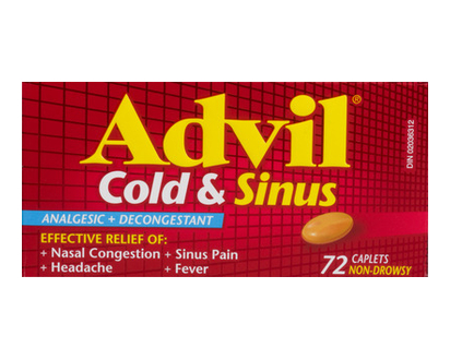 Advil Cold & Sinus Caplets 72 Pk - 00432
