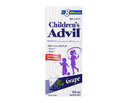 Advil Childrens Liquid Dye Free Grape 100 Ml - 00434