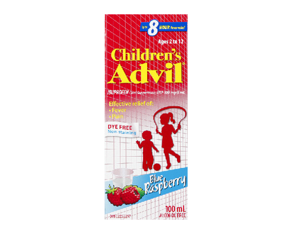 Advil Child Susp Dye Free Blue Raspberry 100 Ml - 00611