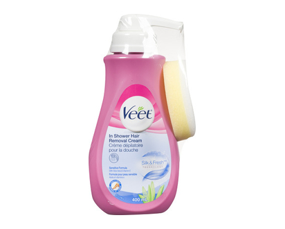 Veet Hair Removal Cream Pump Inshowr Sensi 400 Ml - 90463