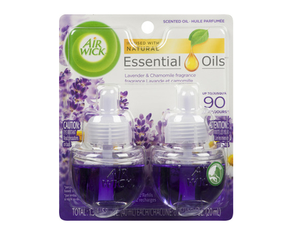 Airwick Scented Oil Refill Duo Lav&Cham0 2 Pk - 78473