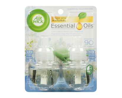 Airwick Scented Oil Refill Duo Cool Linen 2 Pk - 82291
