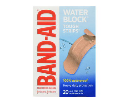 J&J Band Aid Tough Strips Waterproof 20 Pk - 06159