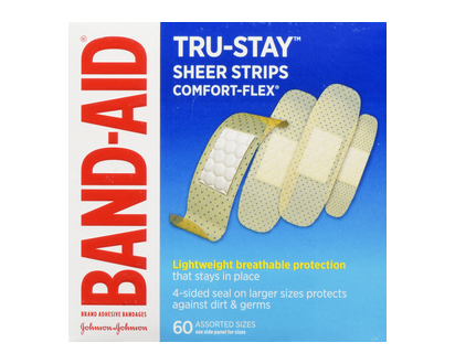 J&J Band Aid Plastic 60 Pk - 06178