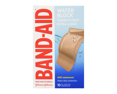 J&J Band Aid Tough Strips Waterproof 10 Pk - 06222