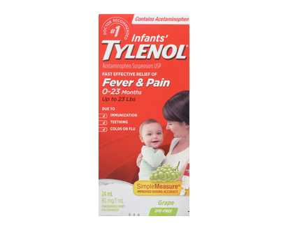 Tylenol Infants Drops Dye Free White Grape 24 Ml - 14371
