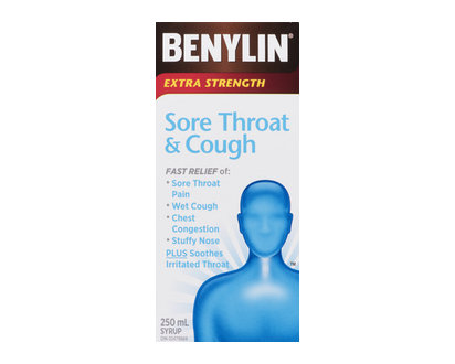 Benylin Sore Throat Cough Syrup 250 Ml - 26420
