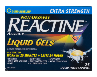 Reactine Extra Strength 10 Mg Liquigel 25 Pk - 95347