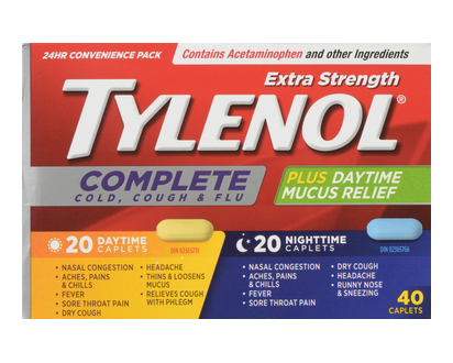 Tylenol Xtr Str Comp Cold Cough&Flu Day&Nt 40 Pk - 95939